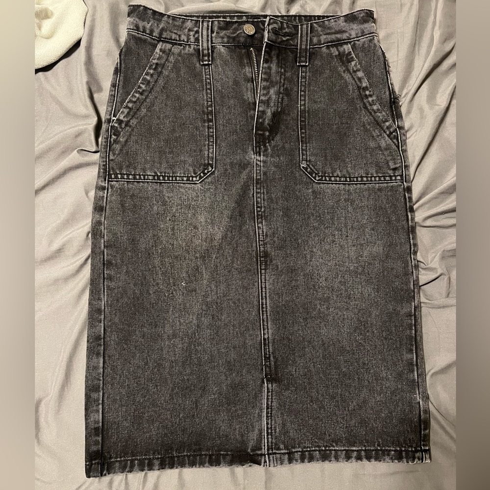 Black Jean Skirt